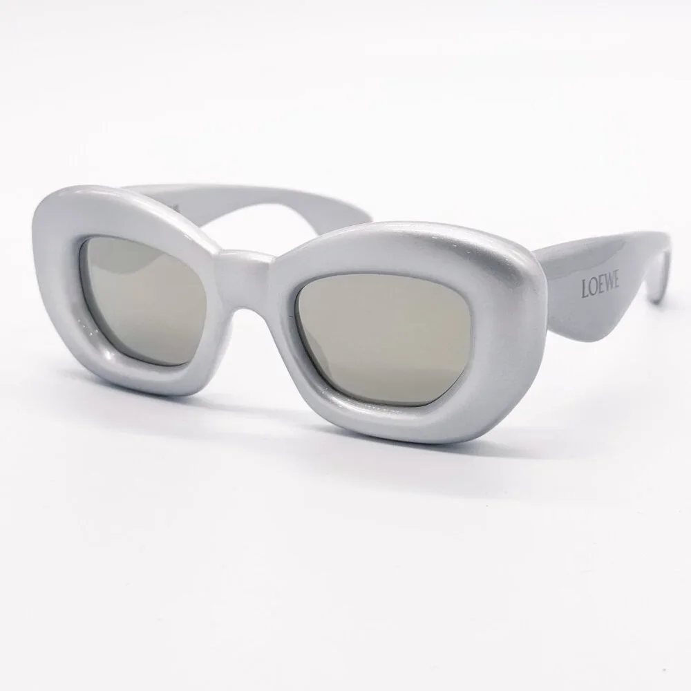 NEW LOEWE LW40117I 20C SILVER UNISEX SUNGLASSES LOEWE